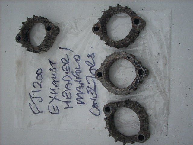 Yamaha FJ 1200 92 (91/93) 3WX ECHAPPEMENT HEADER PIPE BRIDES COLS EXHAUST HEADER