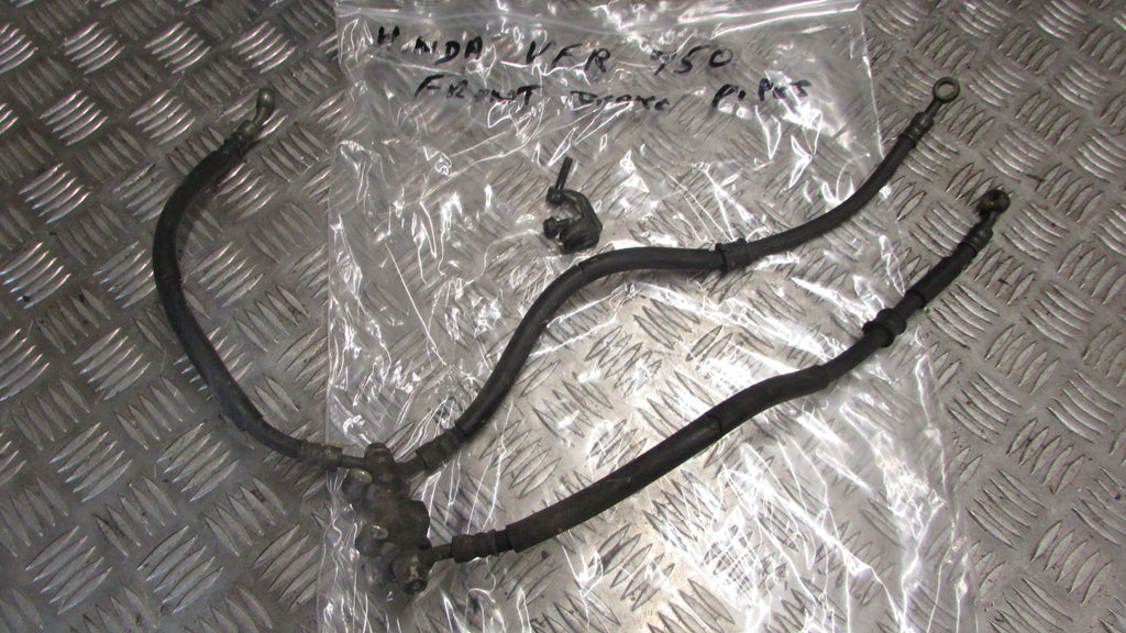Honda VFR 750 RC24 1988 Durites de frein avant , front BRAKE LINES