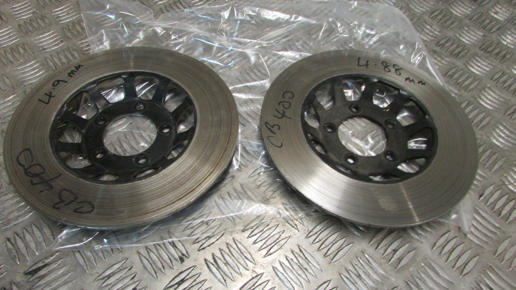 Honda CB 400 N Super Dream 78/84 disques des freins avants AV paire ,,Pair of front discs,,4.9 mm & 4.88 mm