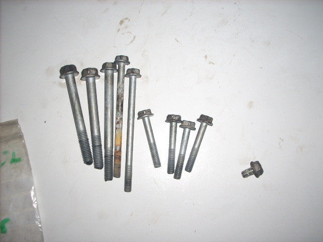 Kawasaki ZX9R 99 C2,boulons du carter moteur. Split crank case bolts.