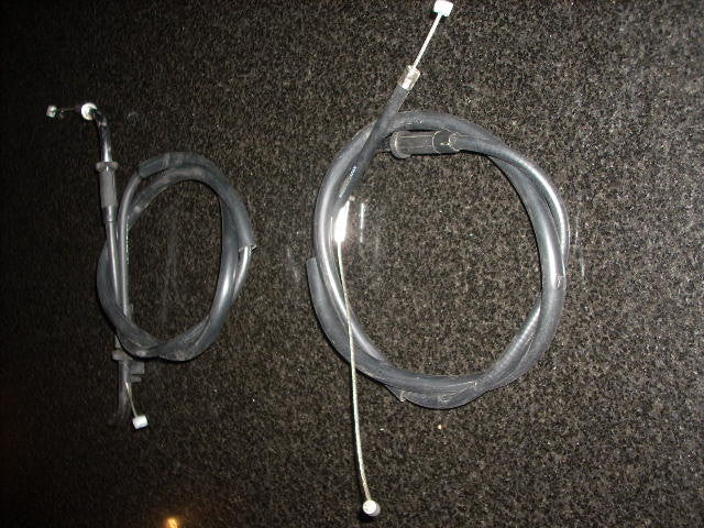 2004 Kawasaki ZZR 600 ZX E11, câbles d'accélérateur, THROTTLE CABLES, Gaszüge Ga