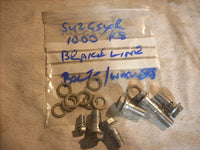Suzuki GSXR 1000 K7 K8 brake line hydraulic bolts & washers seals, Boulons et ro
