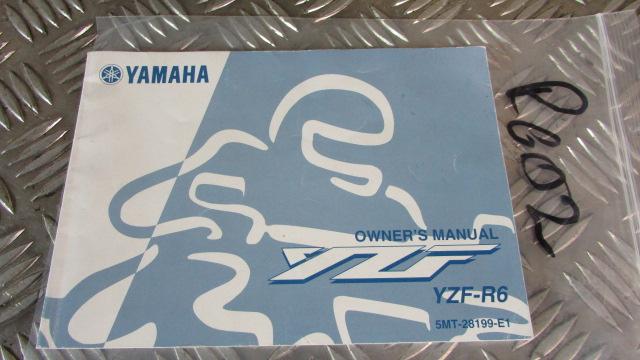 Yamaha YZF R6 99-02 5EB Manuel de propriétaire en anglaise,Owners Manual in engl